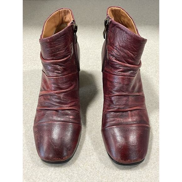 Spring Step L'Artiste Melani Leather Ankle Boot - Red - US Size 4-4.5 EU Size 35 - Picture 2 of 11